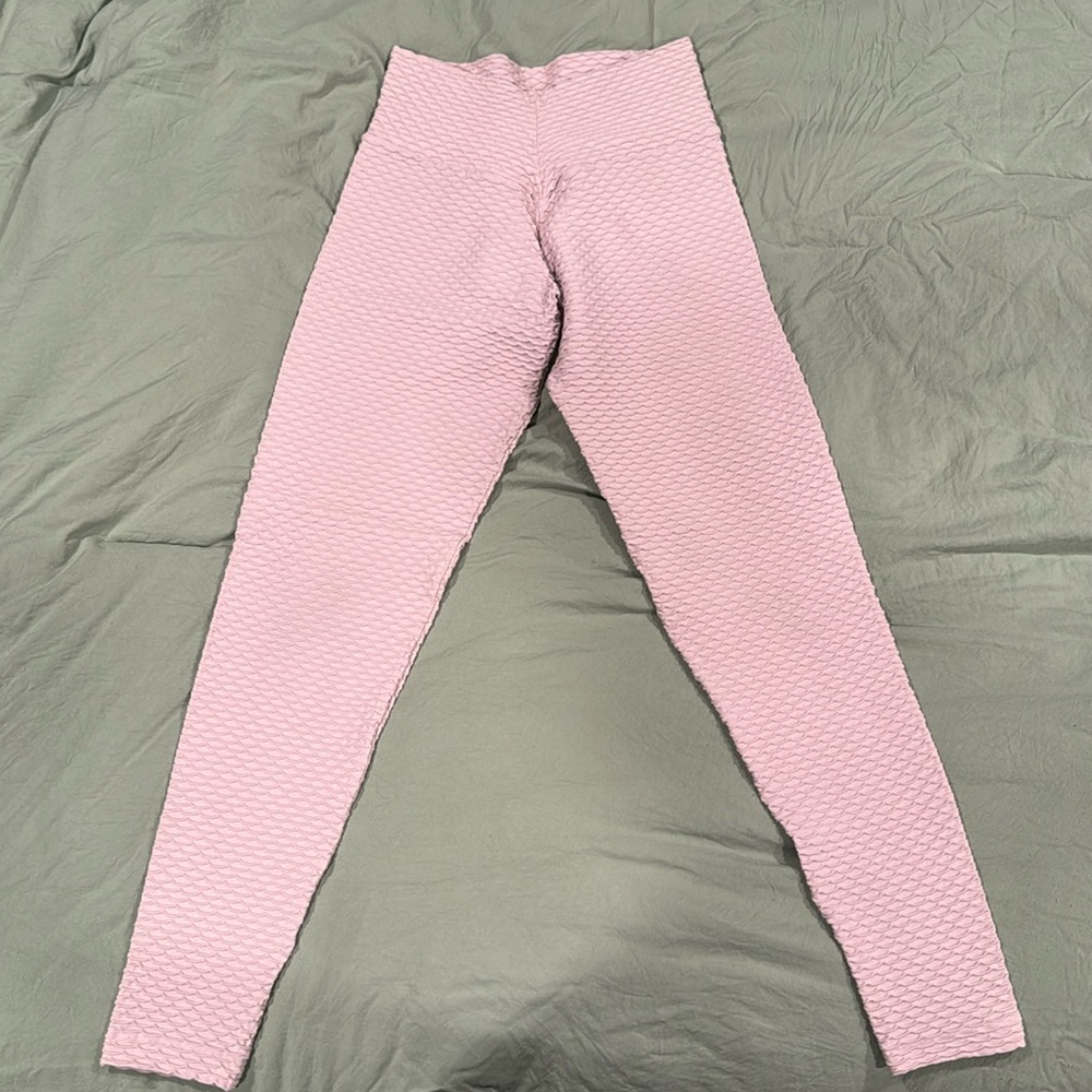 Booty by Brabants OS Baby Pink Croco Leggings